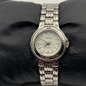 Elegant Fred Belay Ladies Silver Tone Stainless Steel Watch New Battery